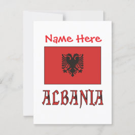 Albanien - Albanische Flagge - Rot Personalisiert Postkarte