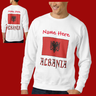 Albanien - Albanische Flagge - Rot Personalisiert Sweatshirt