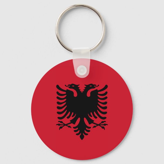 Albanien - albanische Flagge Schlüsselanhänger (Vorderseite)