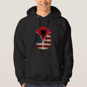 Albanien American USA Flag - USA Albanien Zipper Hoodie