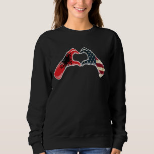 Albanien American USA Flag - USA - Albanisches Her Sweatshirt