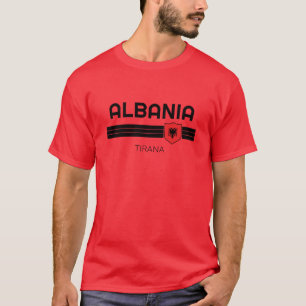 Albanien Custom City Patriotic Flag Football Trave T-Shirt