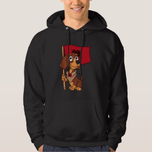 Albanien Dackel Albanischer Fan Hoodie