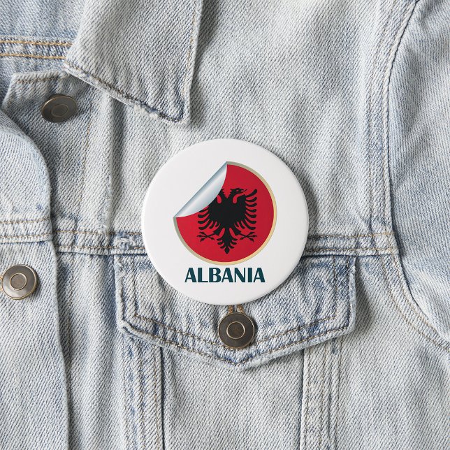 Albanien Doppel-AdlerEmblem Button (Von Creator hochgeladen)
