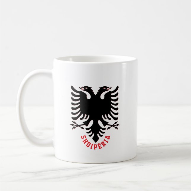 Albanien Doppelkopfadler Kaffeetasse (Links)