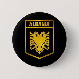 Albanien Emblem Button
