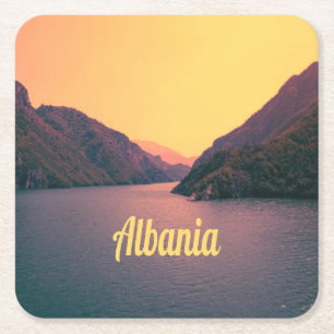 Albanien Europa Beach Balkan Halbinsel Rechteckiger Pappuntersetzer