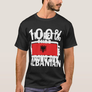 Albanien Flag 100 Albanisches Battery Power T-Shir T-Shirt