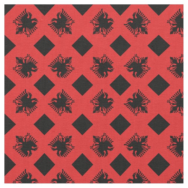 Albanien Flag & Albanien Trendy Fabric /mode Stoff (Nahaufnahme)