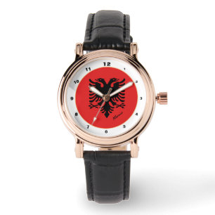 Albanien Flag & Albanien trendy mode /design Armbanduhr