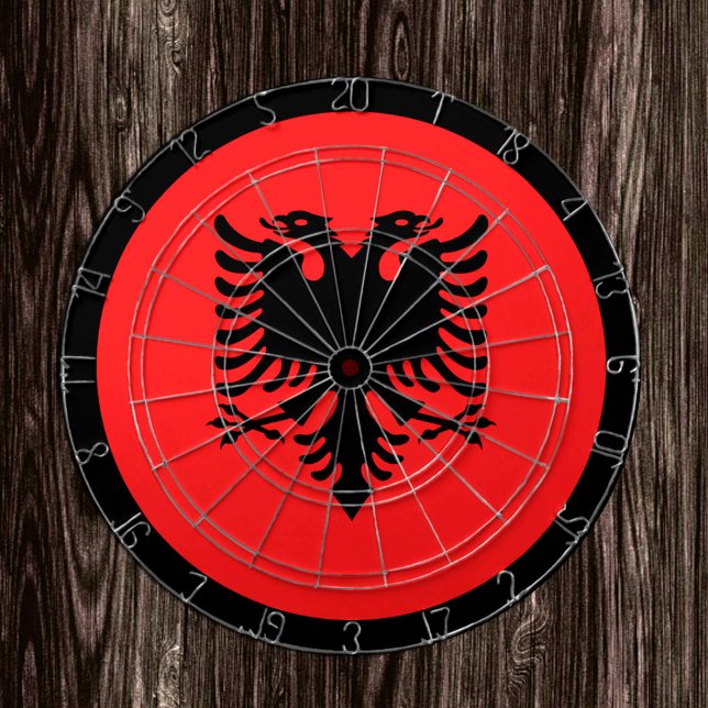 Albanien Flag Dartboard & Albanien / Spielbrett Dartscheibe (Von Creator hochgeladen)