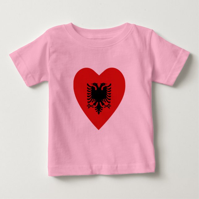 Albanien Flag Herzlicher T - Shirt (Vorderseite)