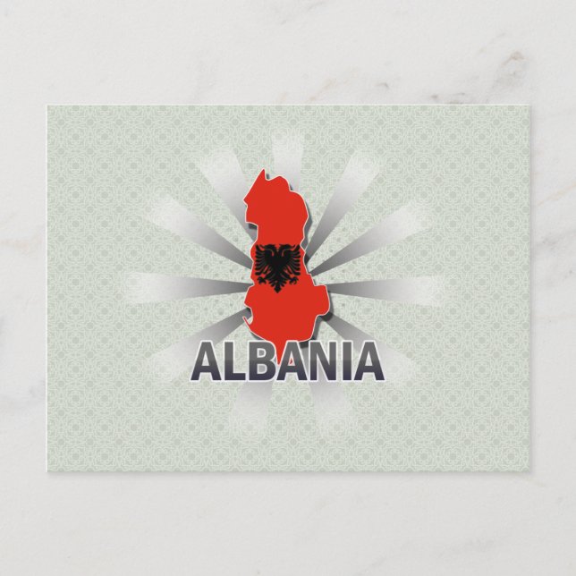 Albanien Flag Karte 2.0 (Vorderseite)