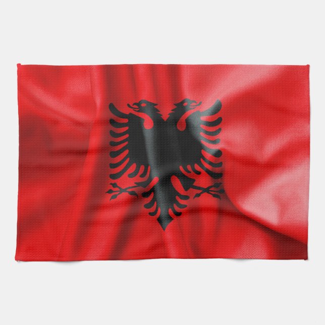 Albanien Flag Küchentücher (Horizontal)