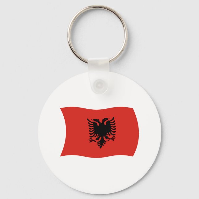 Albanien Flag Schlüsselanhänger (Vorderseite)