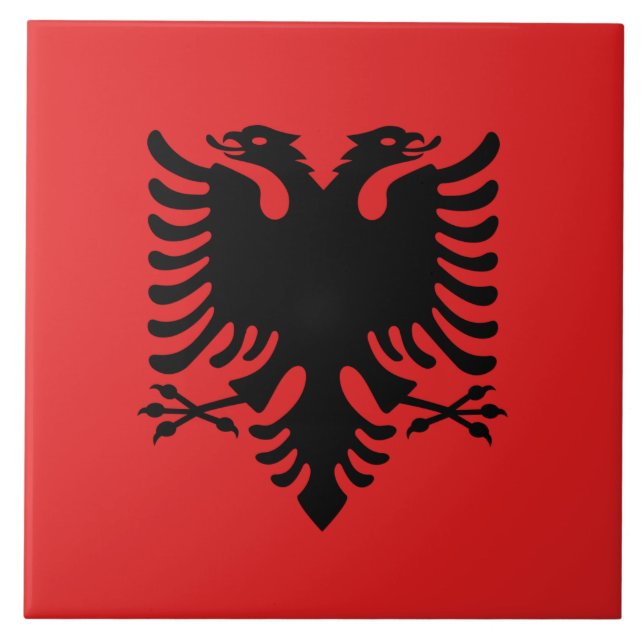 Albanien Flag Tile Fliese (Vorderseite)