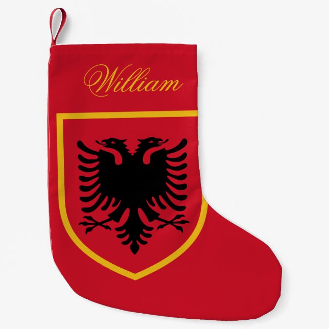Albanien-Flagge Kleiner Weihnachtsstrumpf (Vorderseite)