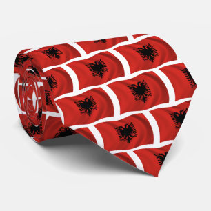 Albanien Flagge Krawatte