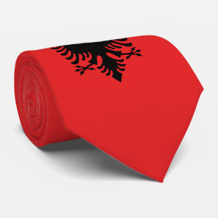 Albanien-Flagge Krawatte