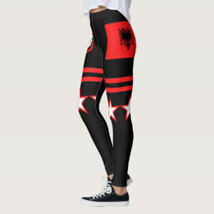 Albanien-Flagge Leggings
