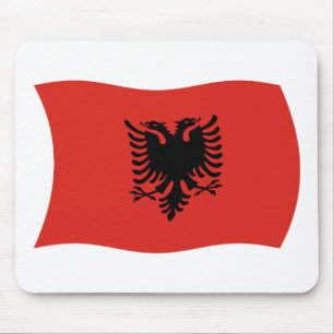 Albanien Flagge Mauspad