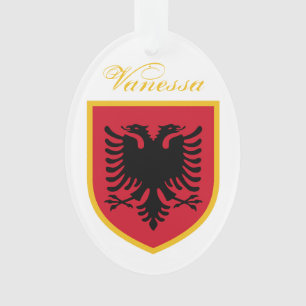 Albanien-Flagge Ornament