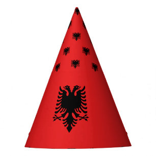 Albanien-Flagge Partyhütchen