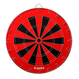 Albanien-Flagge Patriot's Bullseye Dartscheibe