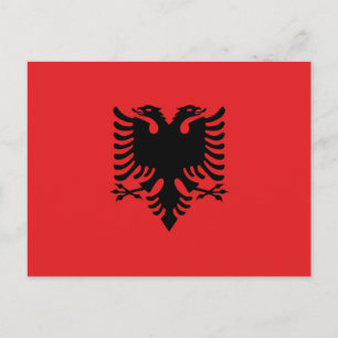 Albanien-Flagge Postkarte