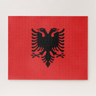 Albanien-Flagge Puzzle