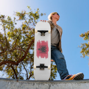 Albanien - Flagge Skateboard