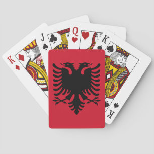 Albanien-Flagge Spielkarten