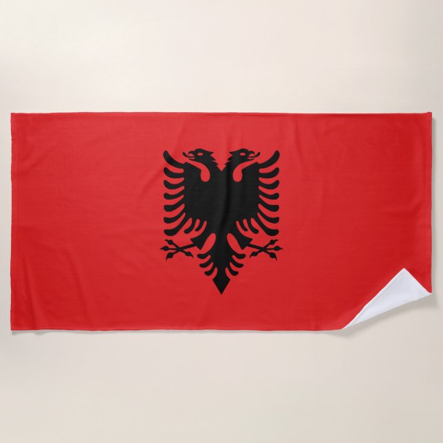 Albanien-Flagge Strandtuch (Vorderseite)