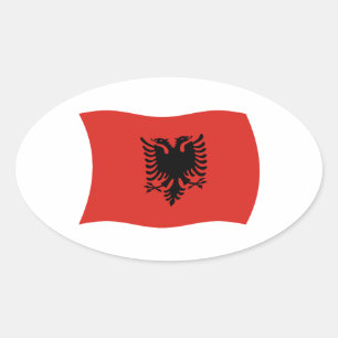 Albanien Flaggen Aufkleber