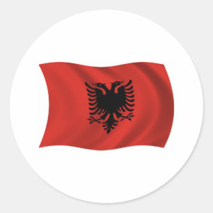 Albanien Flaggen Aufkleber