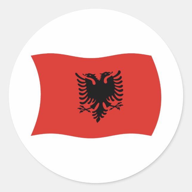 Albanien Flaggen Aufkleber (Vorderseite)