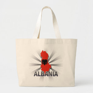 Albanien-Flaggen-Karte 2,0 Jumbo Stoffbeutel