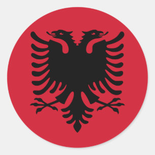 Albanien Flaggenaufkleber Runder Aufkleber