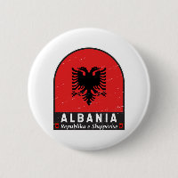 Albanien-FlaggenEmblem gestört
