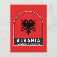 Albanien-FlaggenEmblem gestört