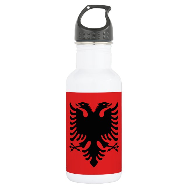 Albanien Flaggenfrei Flasche Edelstahlflasche (Vorderseite)