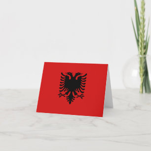Albanien Flaggennotecard Karte