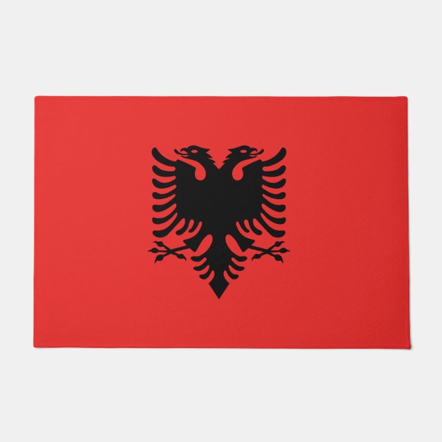 Albanien Flaggentürmatte Fußmatte (Vorderseite)