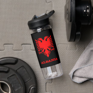 Albanien Flasche, Fitness und albanisches Emblem / Trinkflasche