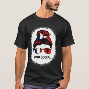 Albanien Frankreich Flagge Albanien Französisch Me T-Shirt