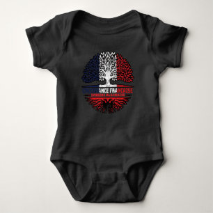 Albanien Französisch-Frankreich-Baumroots-Flagge Baby Strampler