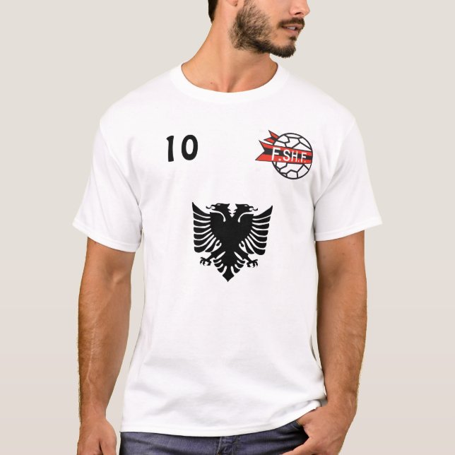 Albanien-Fußball-Shirt-T - Shirt Nr. 10 (Vorderseite)