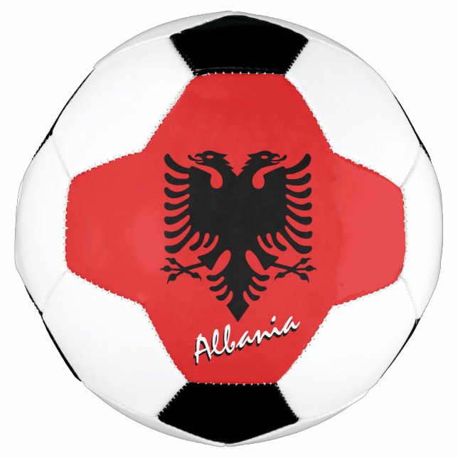 Albanien - Fußball und Albanische Flagge / Sport (Vorderseite)