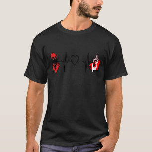 Albanien - Kanada - Herzschlag Albanien - Kanadisc T-Shirt