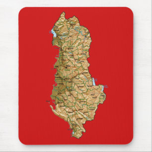Albanien-Karte Mousepad